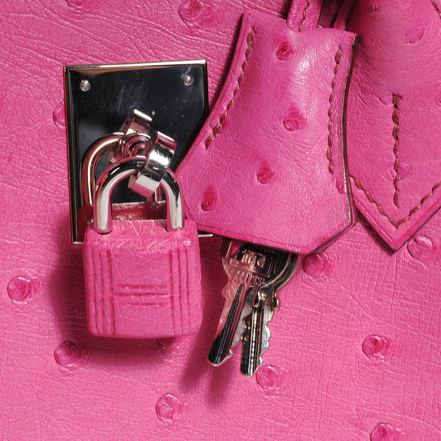 Ostrich Birkin 30 Fuchsia