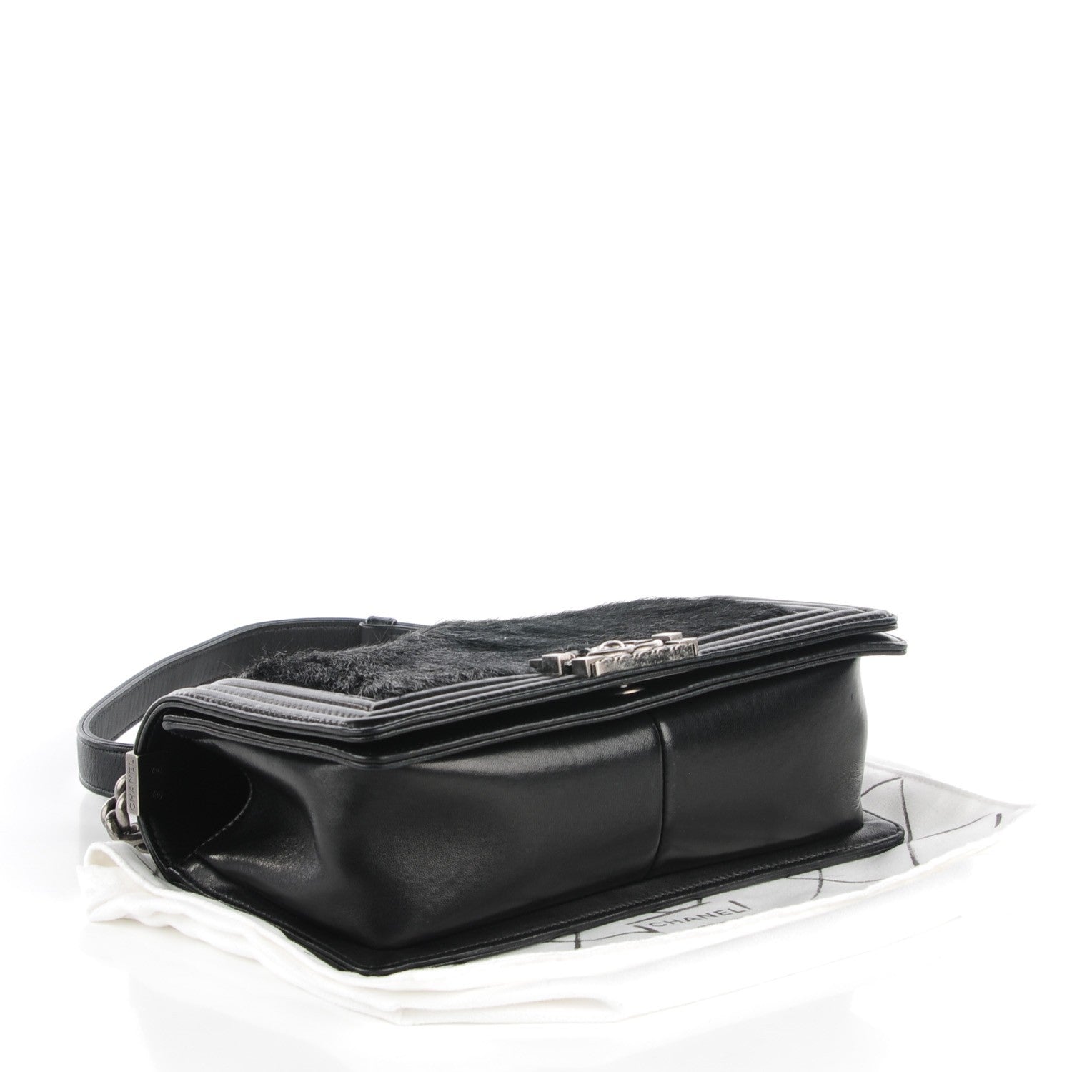 Chanel Goat Hair Medium Celtic Boy Flap Black 5 of 10