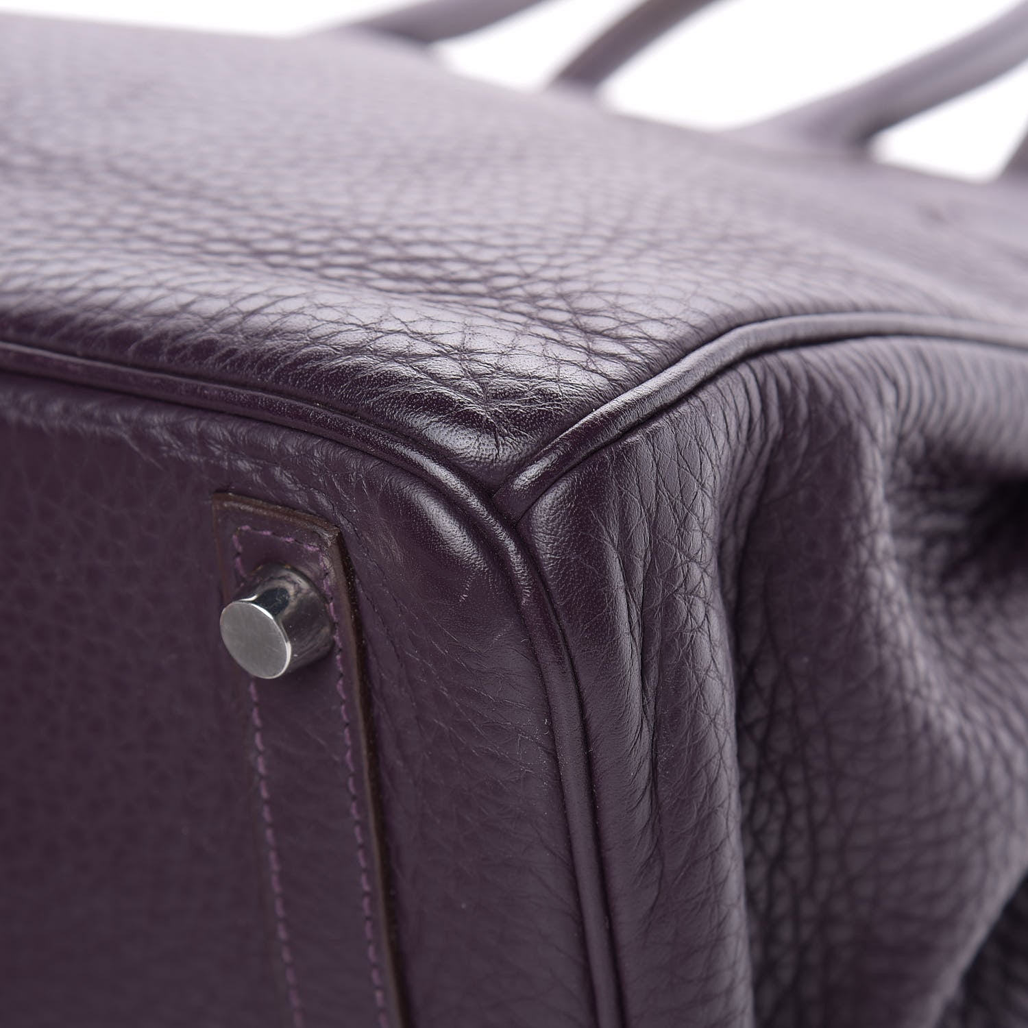 Hermes Taurillon Clemence Birkin 30 Raisin 37 of 39