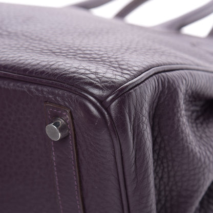 Hermes Taurillon Clemence Birkin 30 Raisin 37 of 39