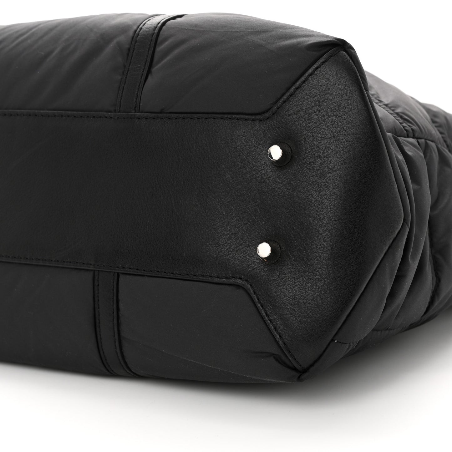 Nylon House Check Quilted Abbey Diaper Bag Black