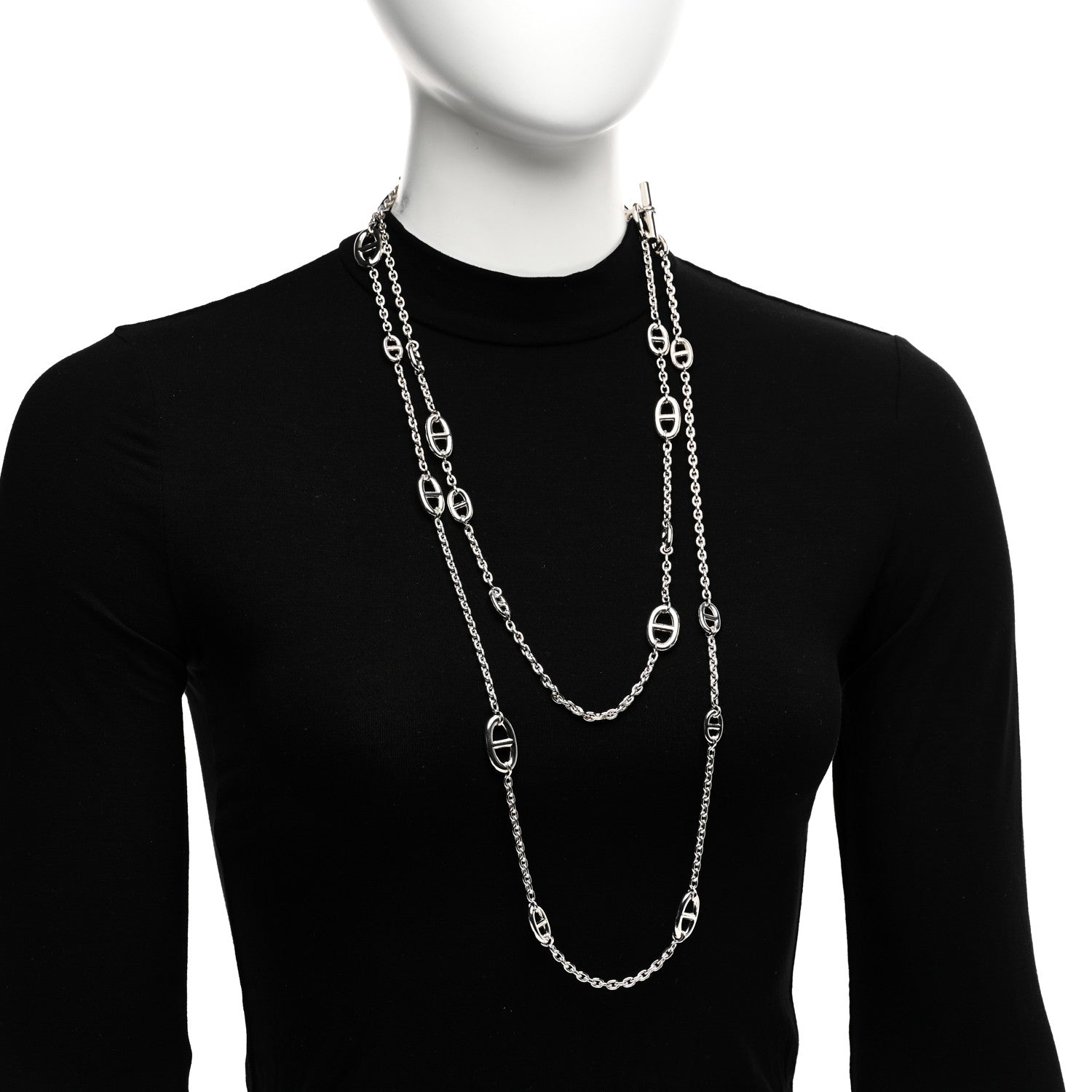 Hermes Sterling Silver Farandole Necklace 160 2 of 4