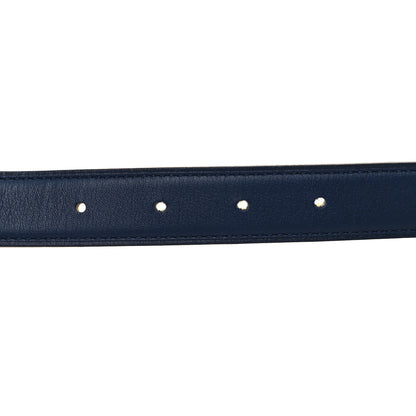 Hermes Epsom Swift Lizard 24mm Mini Constance H Belt Jaune Ambre Navy Blue 4 of 6