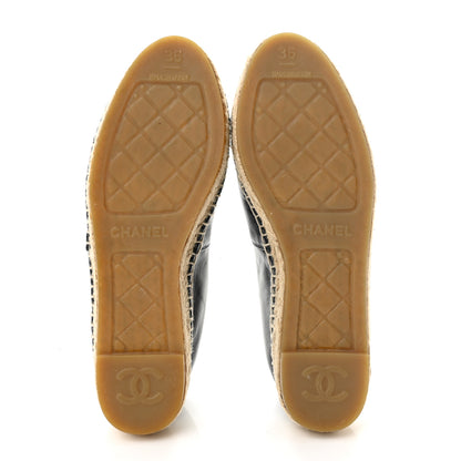 Chanel Lambskin CC Espadrilles 36 Dark Navy 6 of 9