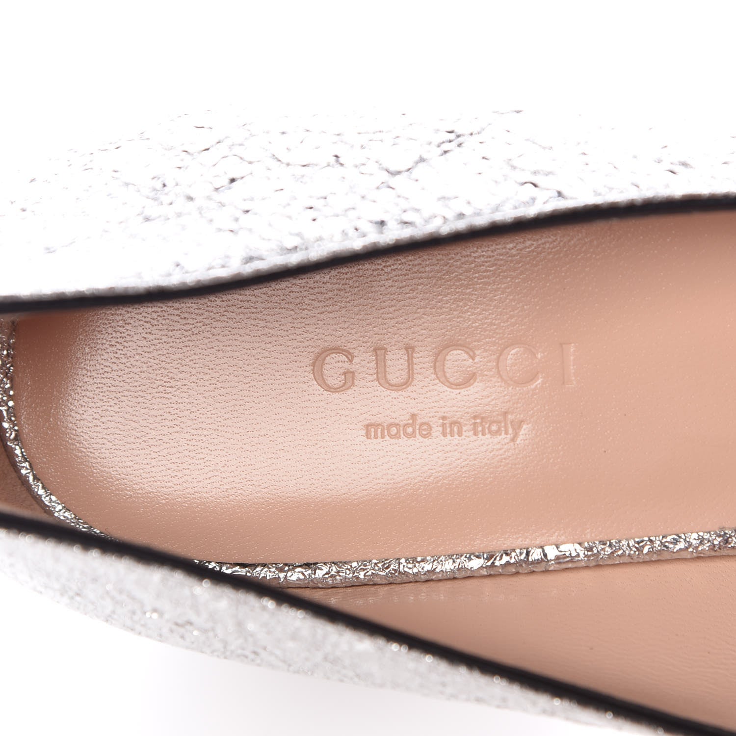 Gucci Galassia GG Marmont Fringe 50mm Loafer Pumps 36 Argento 7 of 9