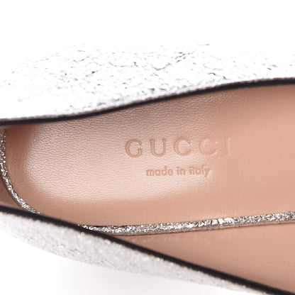 Gucci Galassia GG Marmont Fringe 50mm Loafer Pumps 36 Argento 7 of 9