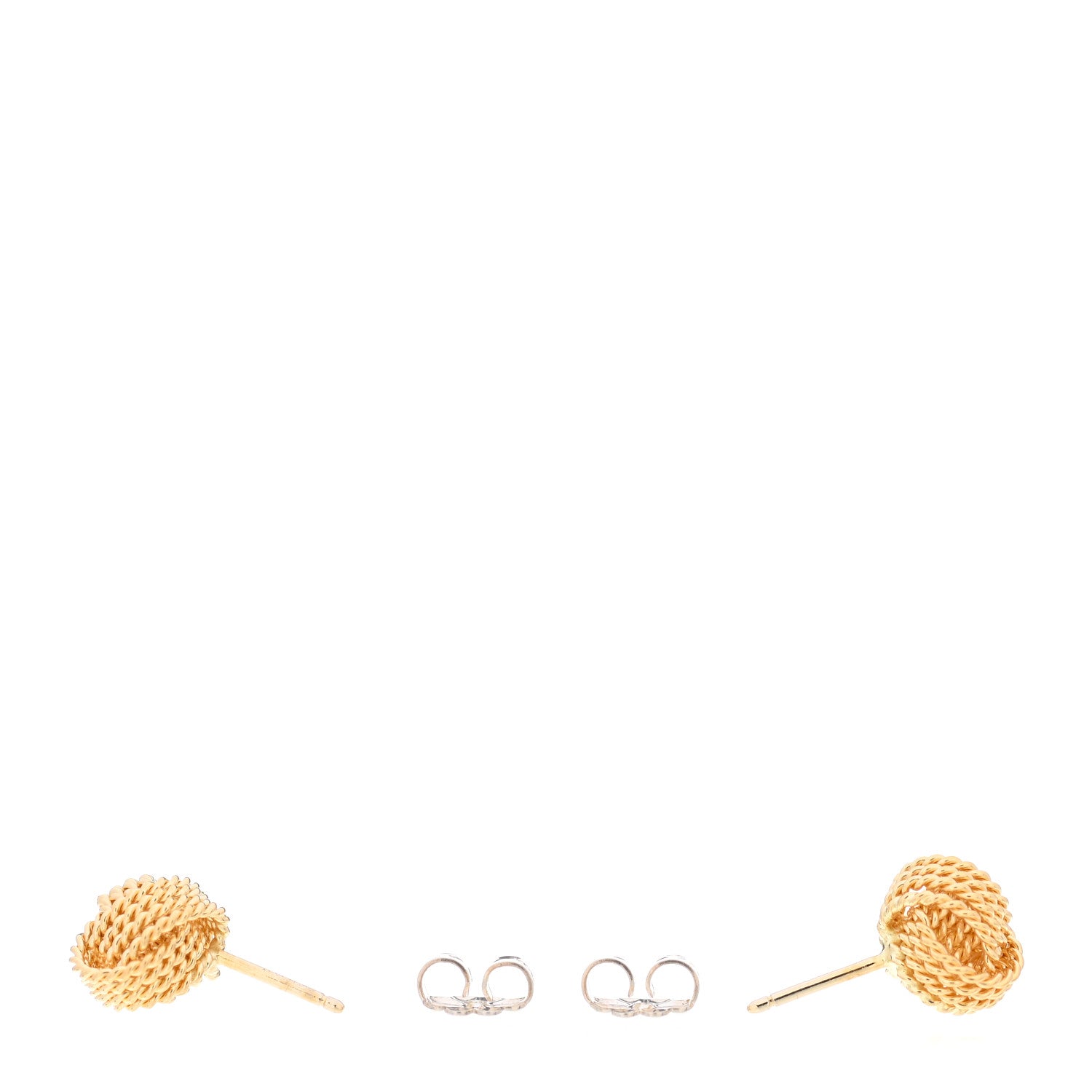 Tiffany 18K Yellow Gold Twist Knot Earrings 3 of 7