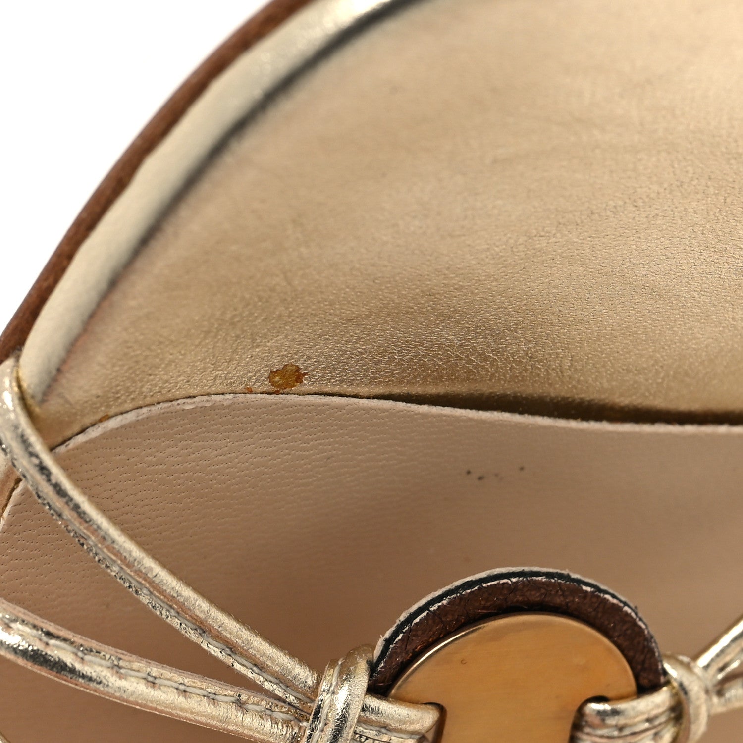 Jimmy Choo Metallic Nappa Medallion Sandals 37 Gold 10 of 10