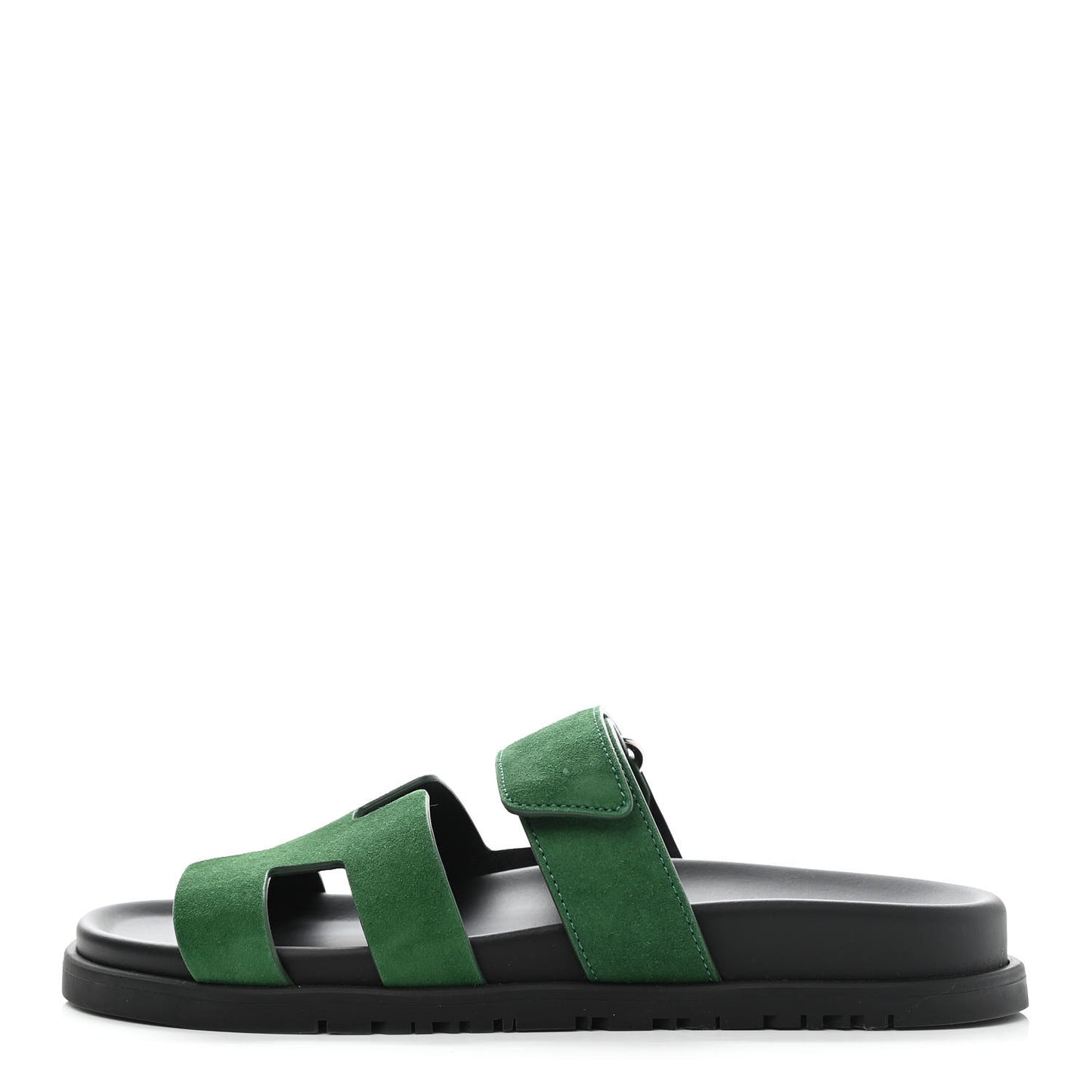 Suede Goatskin Womens Chypre Sandals 36 Vert Electrique