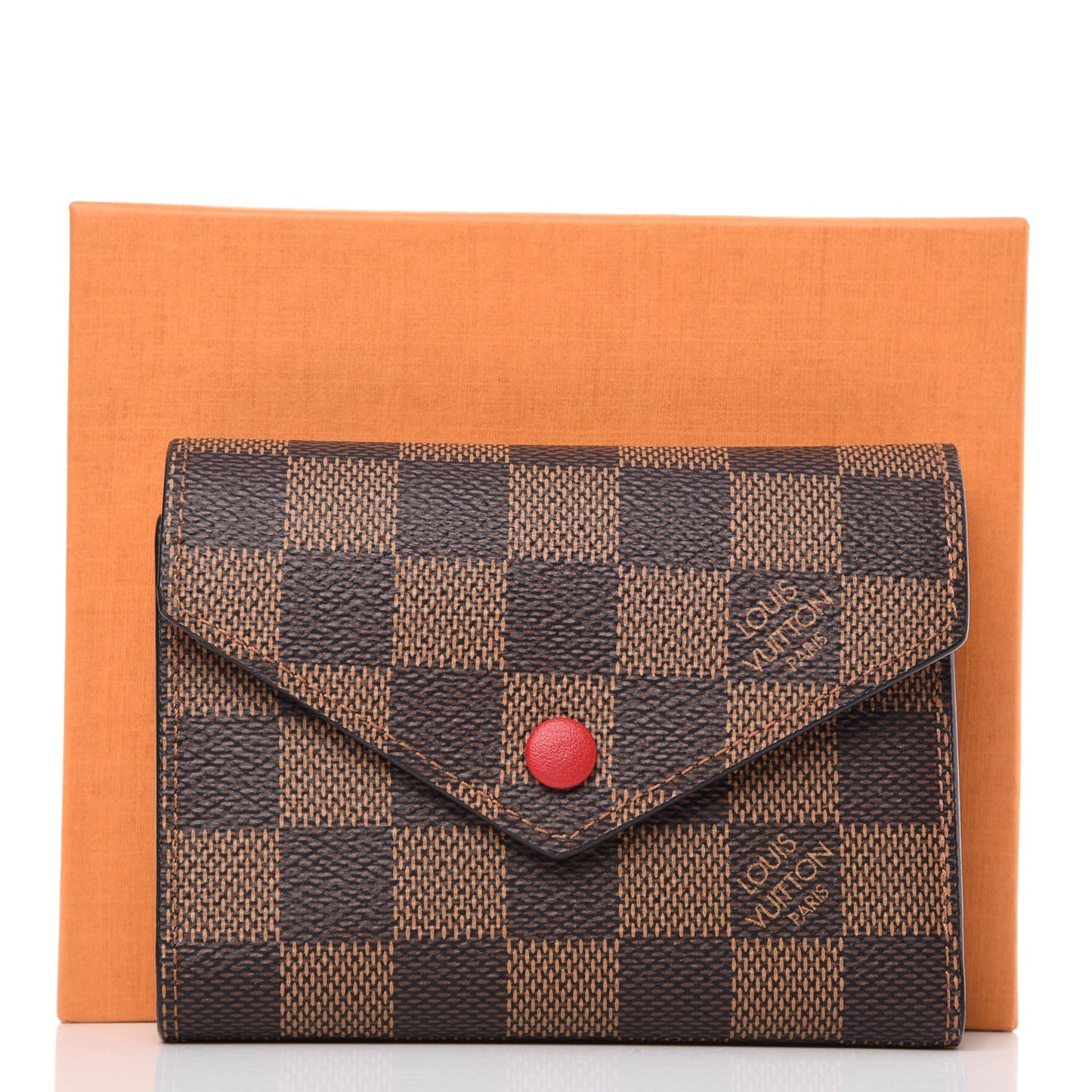 Damier Ebene Victorine Wallet Red