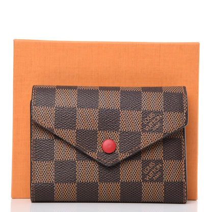 Louis Vuitton Damier Ebene Victorine Wallet Red 7 of 7