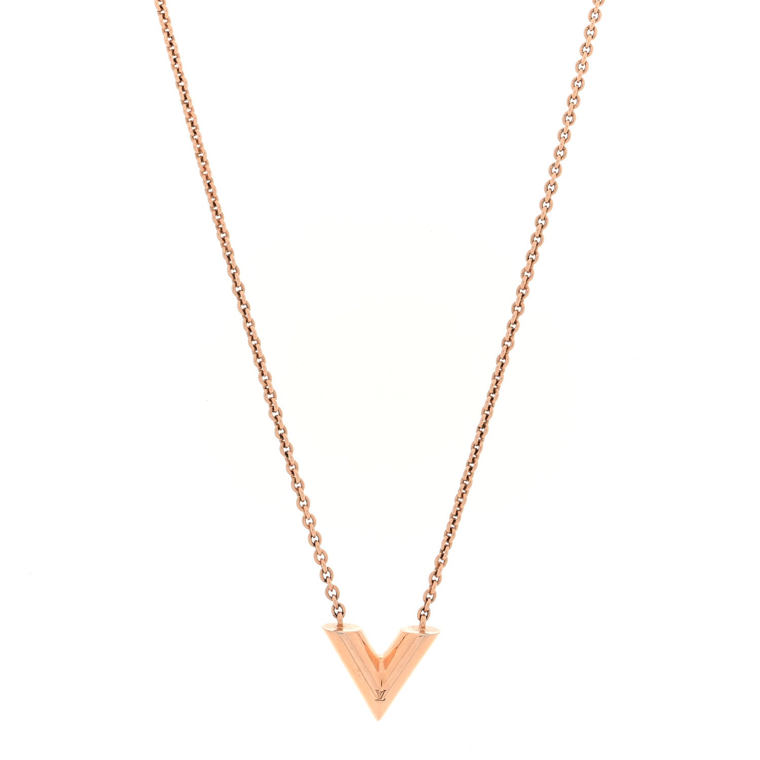 Louis Vuitton Essential V Necklace Rose Gold 1 of 4