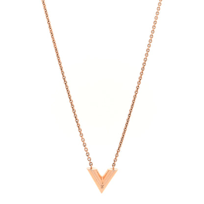 Louis Vuitton Essential V Necklace Rose Gold 1 of 4