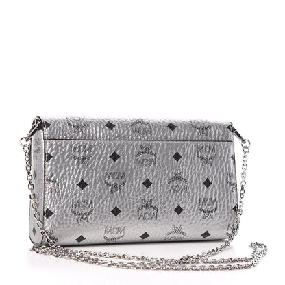 MCM Visetos Large Patricia Wallet On Chain Silver 3 of 9