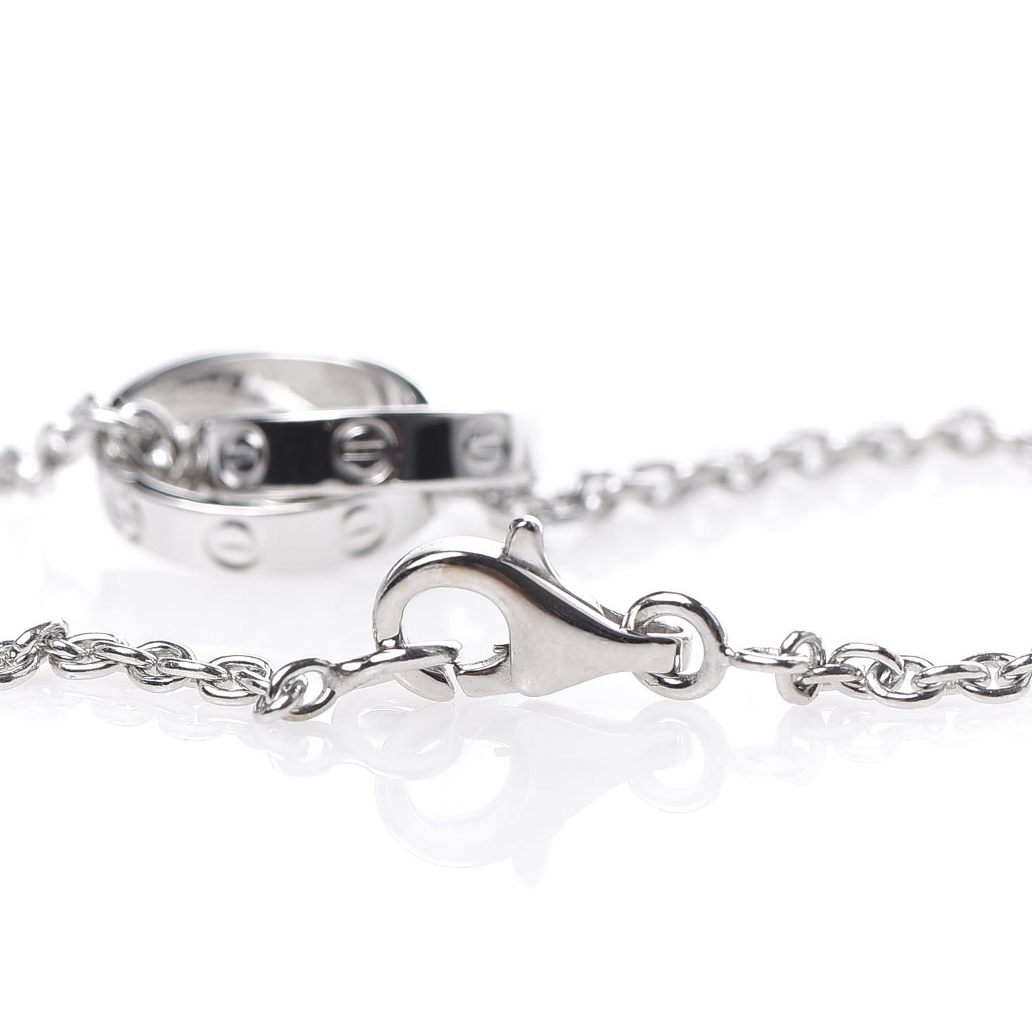 18K White Gold Interlocking LOVE Bracelet