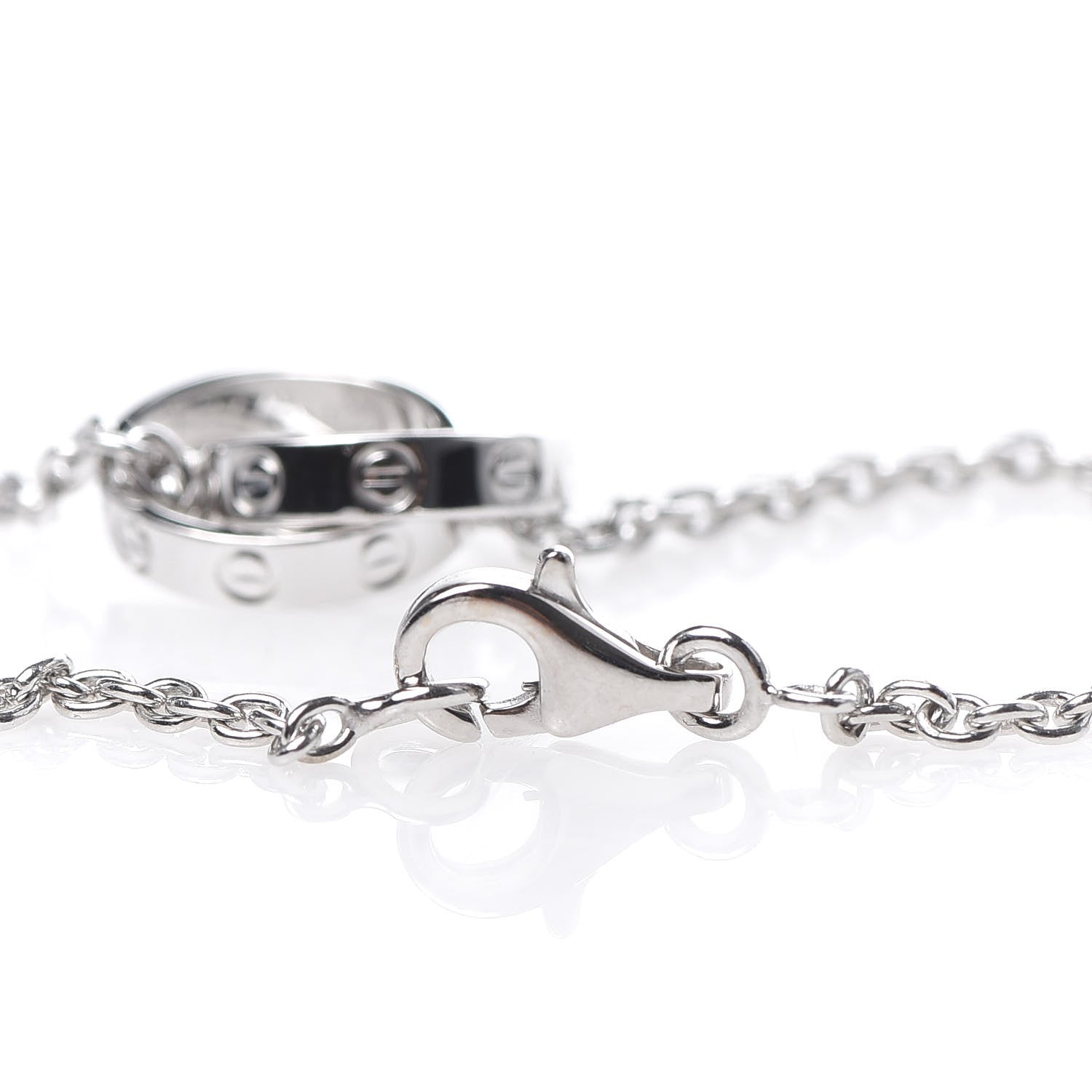 Cartier 18K White Gold Interlocking LOVE Bracelet 4 of 6