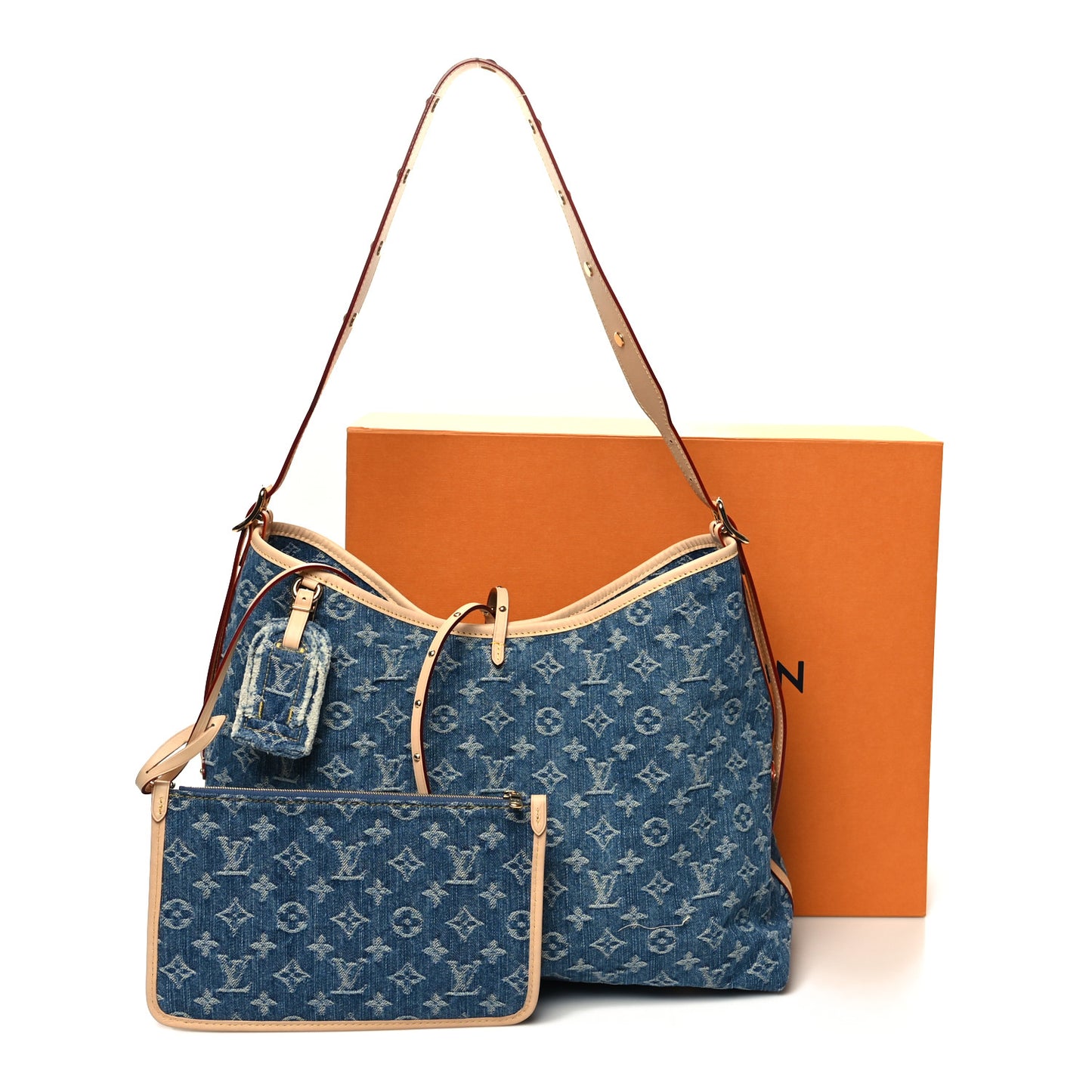 Monogram Denim CarryAll MM Blue