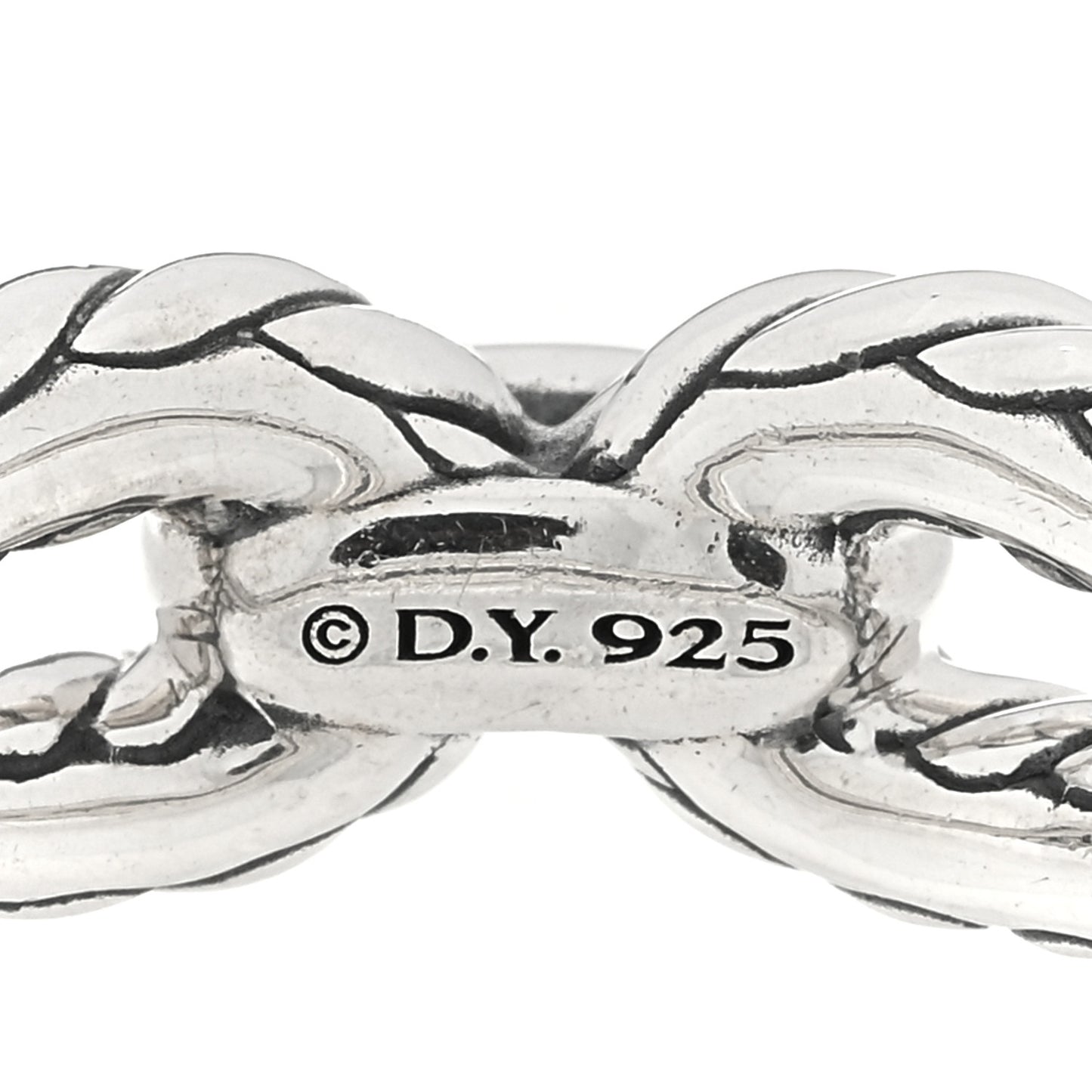 Sterling Silver Diamond Cable Loop Band Ring 53 6.5