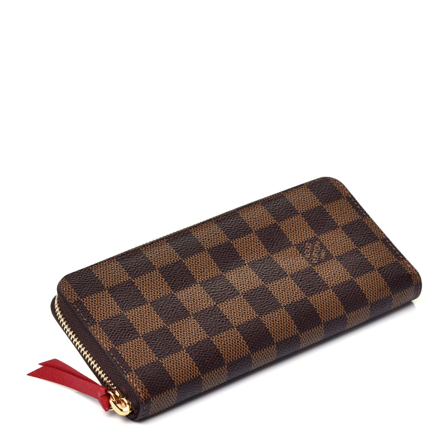 Damier Ebene Clemence Wallet Cherry