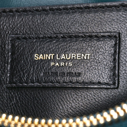 Saint Laurent Calfskin Y Quilted Monogram Small Loulou Chain Satchel Green 7 of 12