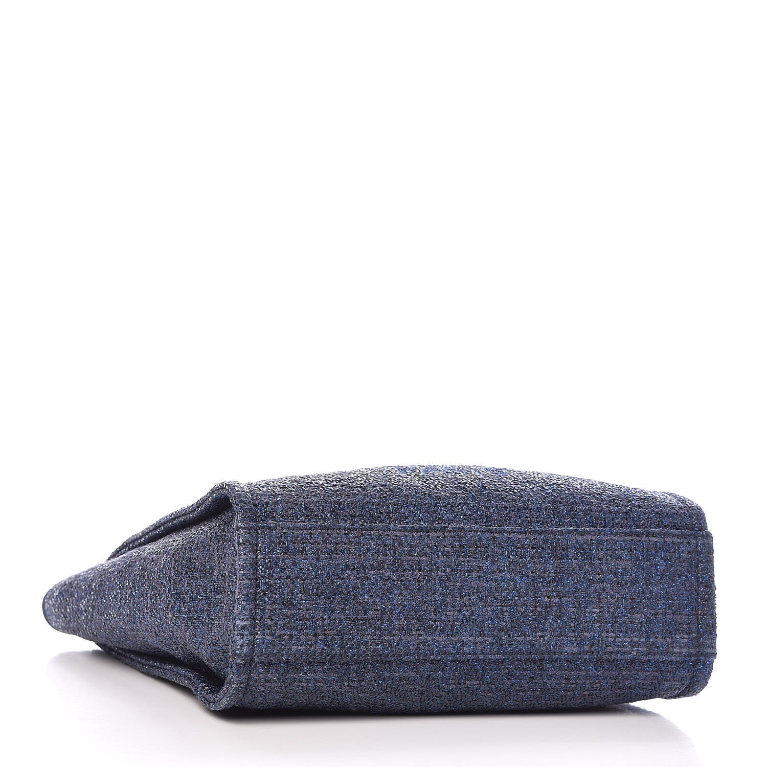 Chanel Lurex Boucle Mini Deauville Tote Blue 4 of 9