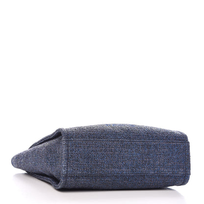 Chanel Lurex Boucle Mini Deauville Tote Blue 4 of 9