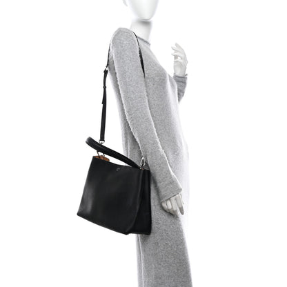 MCM Grained Calfskin Visetos Medium Sarah Hobo Black 2 of 10