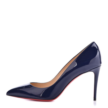Christian Louboutin Patent Pigalle Follies 85 Pumps 38.5 China Blue 1 of 8