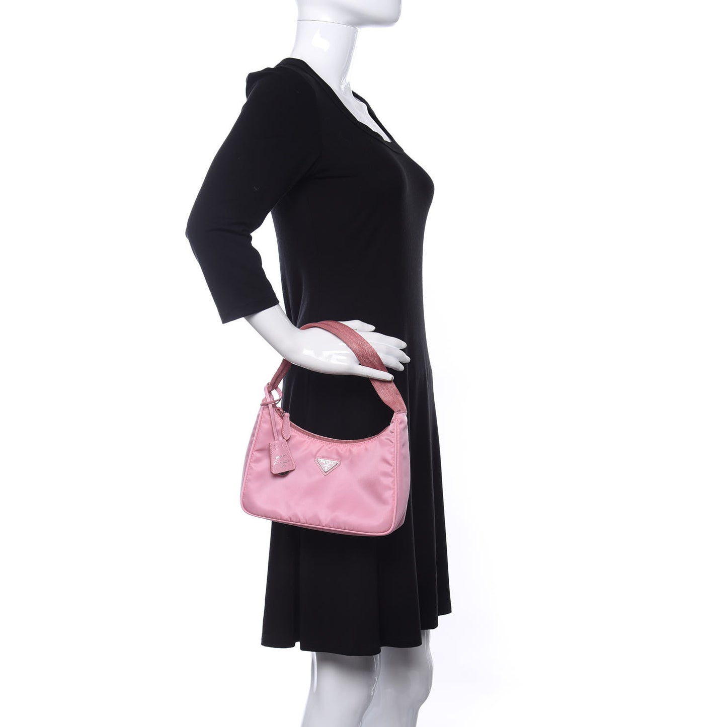 Tessuto Nylon Saffiano Mini Re-Edition 2000 Bag Rosa