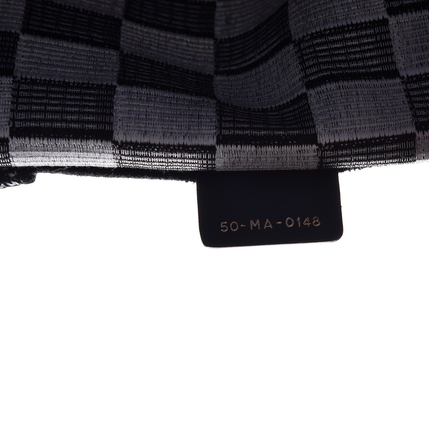 Christian Dior Canvas Embroidered Checkered Book Tote Black White 7 of 9