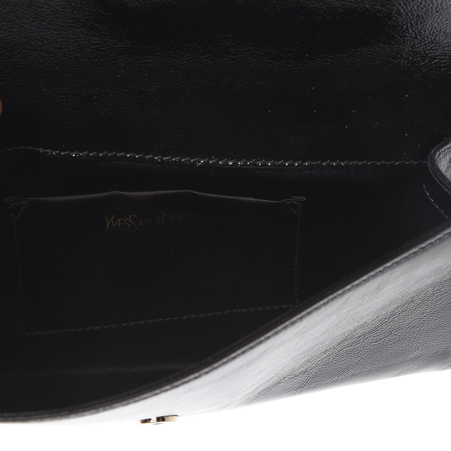 Textured Patent Monogram Small Belle De Jour Clutch Black