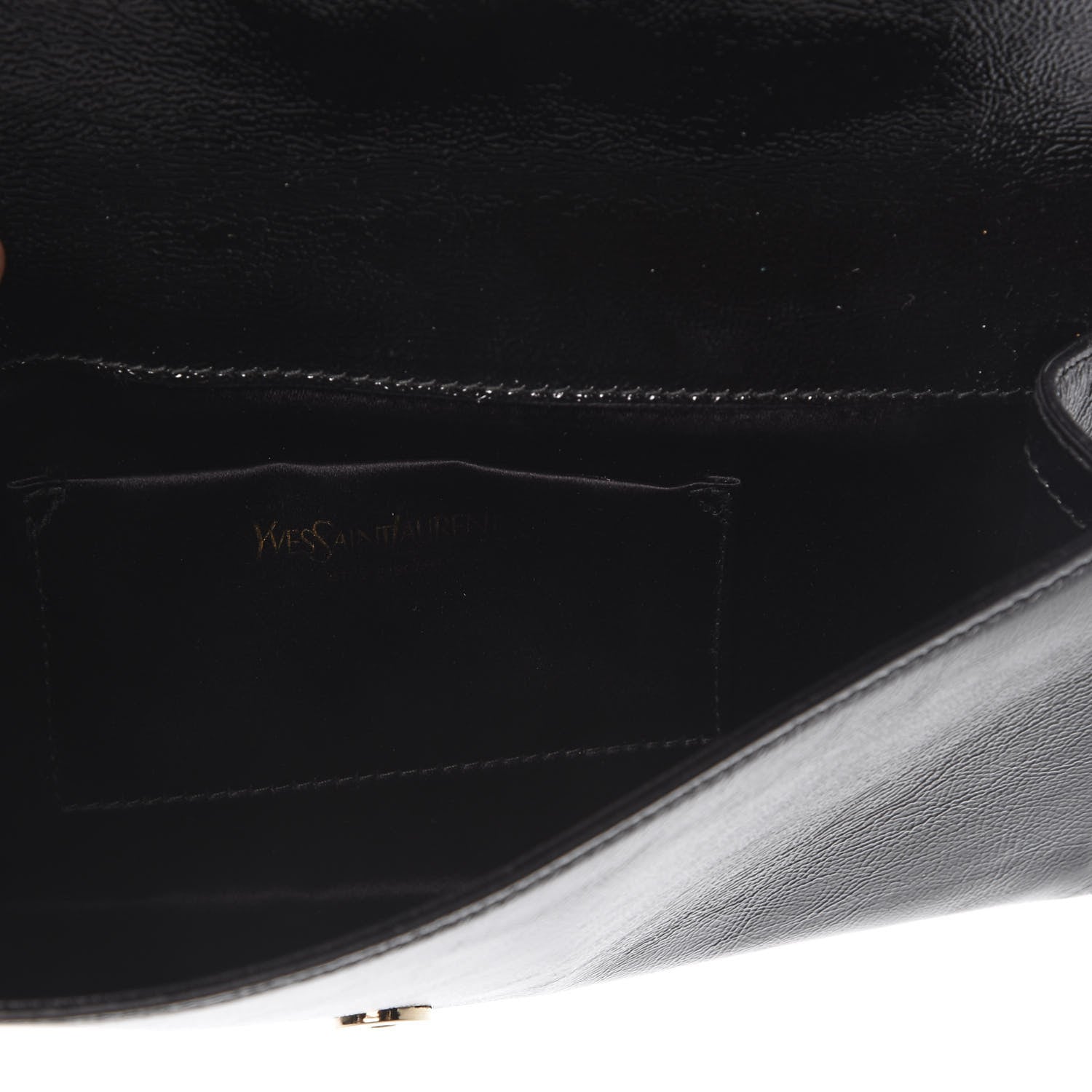 Saint Laurent Textured Patent Monogram Small Belle De Jour Clutch Black 7 of 11