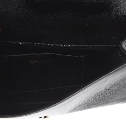 Saint Laurent Textured Patent Monogram Small Belle De Jour Clutch Black 7 of 11