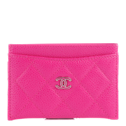 Chanel Caviar Quilted Card Holder Pink 1 of 8