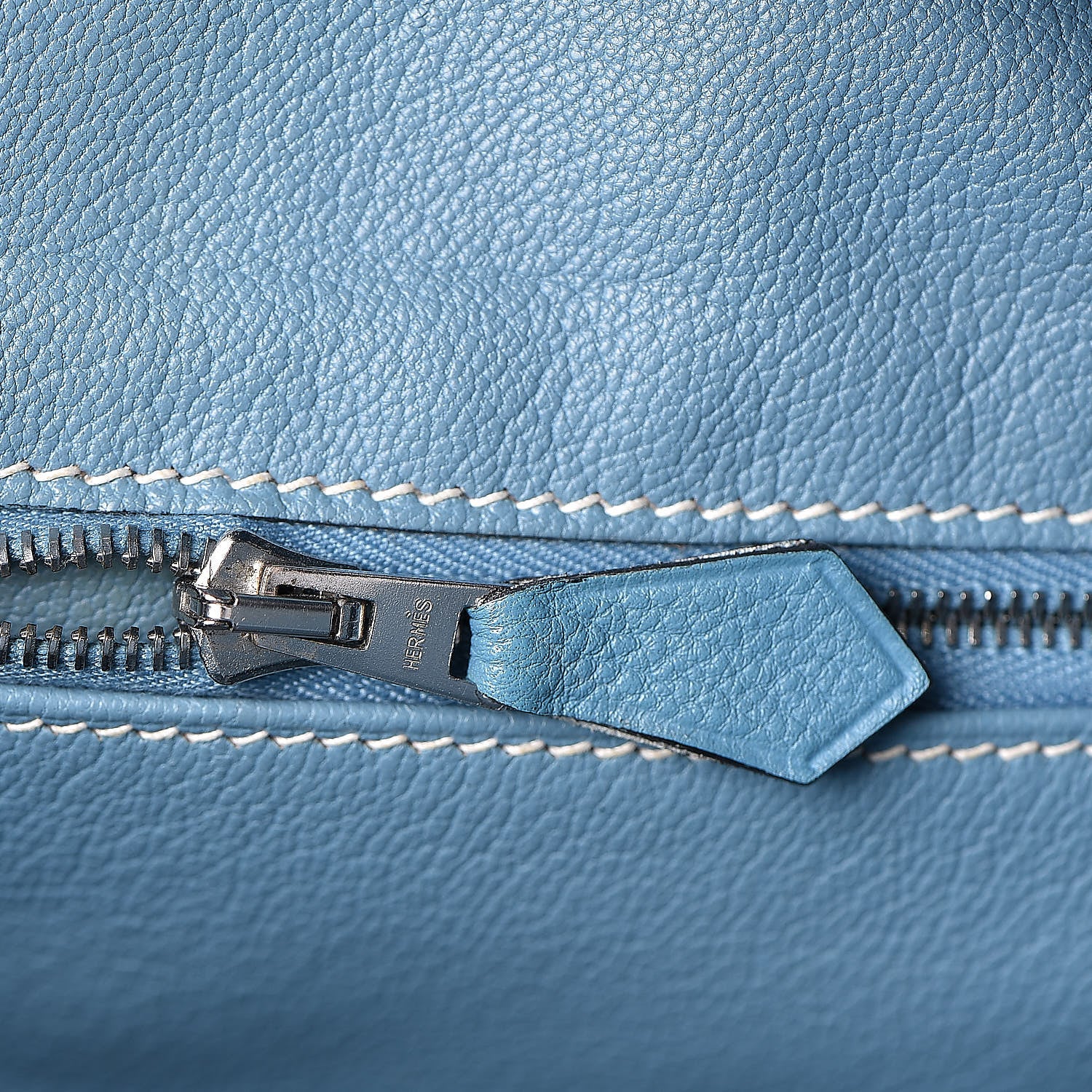 Hermes Taurillon Clemence Birkin 30 Blue Jean 18 of 51