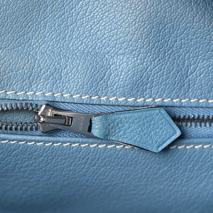 Hermes Taurillon Clemence Birkin 30 Blue Jean 18 of 51