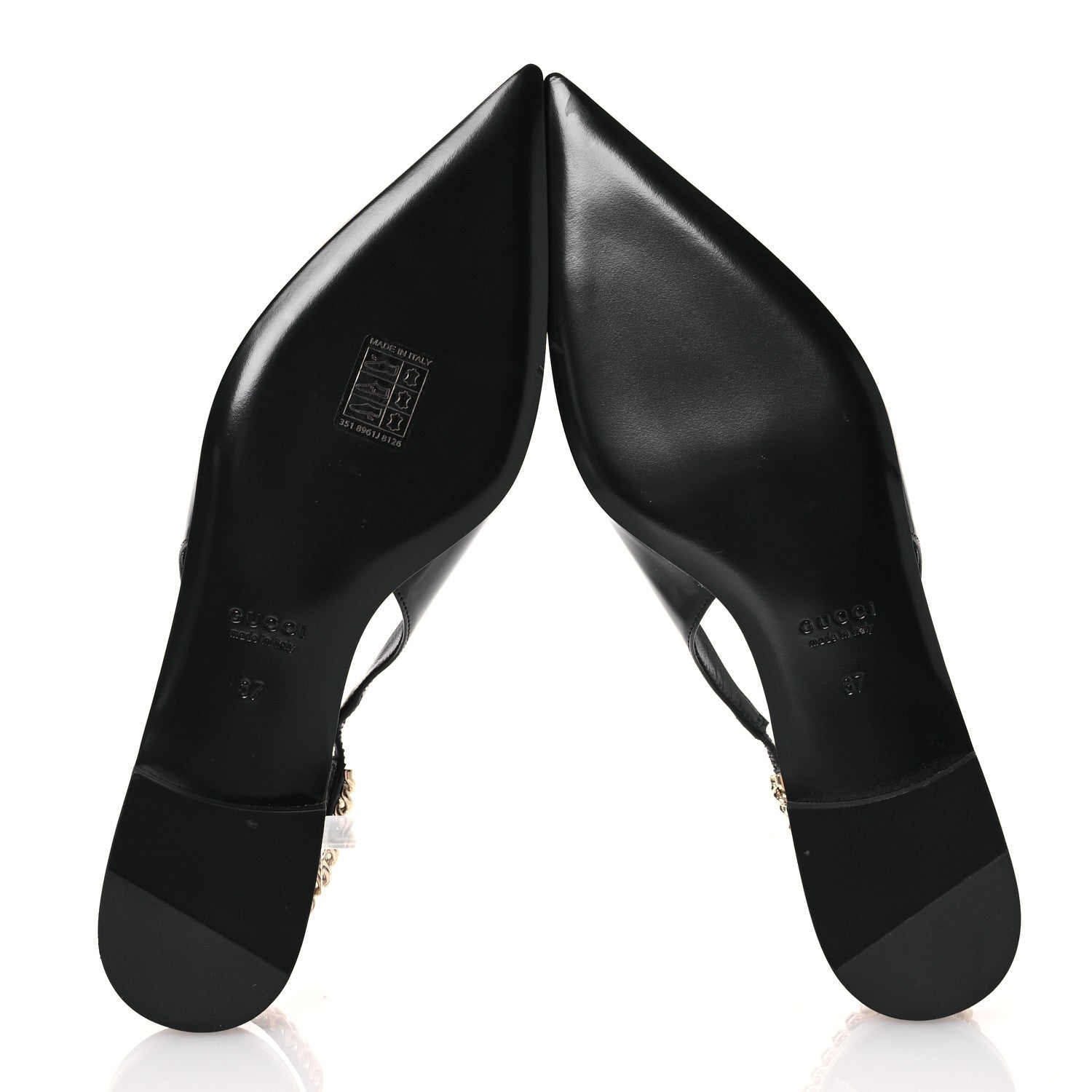 Gucci Patent Signoria Ballet Slingback Ballet Flat 37 Black 6 of 10