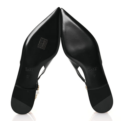 Gucci Patent Signoria Ballet Slingback Ballet Flat 37 Black 6 of 10