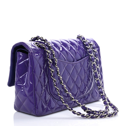 Chanel Patent Calfskin Quilted Medium Double Flap Purple 2 of 9