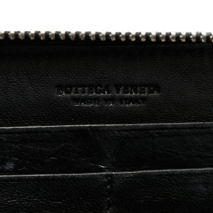 Bottega Veneta Nappa Intrecciato Ayers Zip Around Butterfly Wallet Black 5 of 7