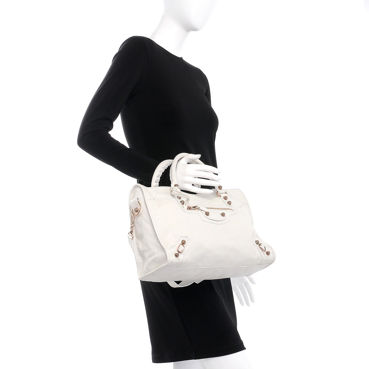 Balenciaga Agneau Giant 12 Rose Gold Hardware City White Light 2 of 10