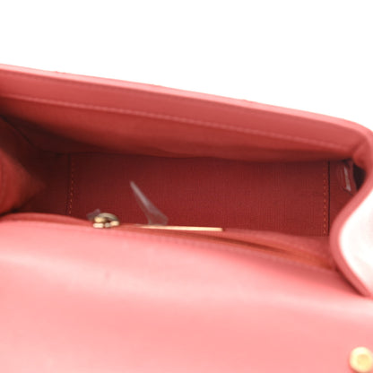 Chanel Lambskin Quilted Small Chain Infinity Top Handle Flap Dark Red 5 of 11