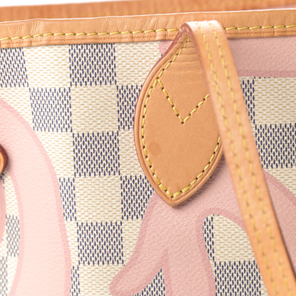 Louis Vuitton Damier Azur Tahitienne Neverfull MM 6 of 18