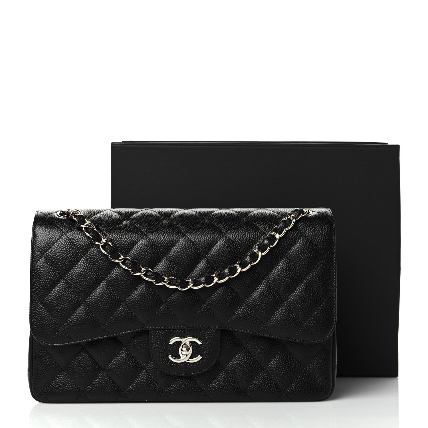 Chanel Caviar Quilted Jumbo Double Flap Black 11 of 11