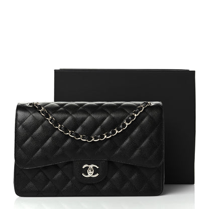 Chanel Caviar Quilted Jumbo Double Flap Black 11 of 11