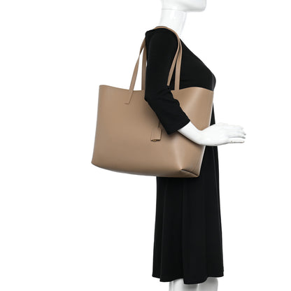 Saint Laurent Calfskin Large Shopping Tote Dark Toffee 3 of 10