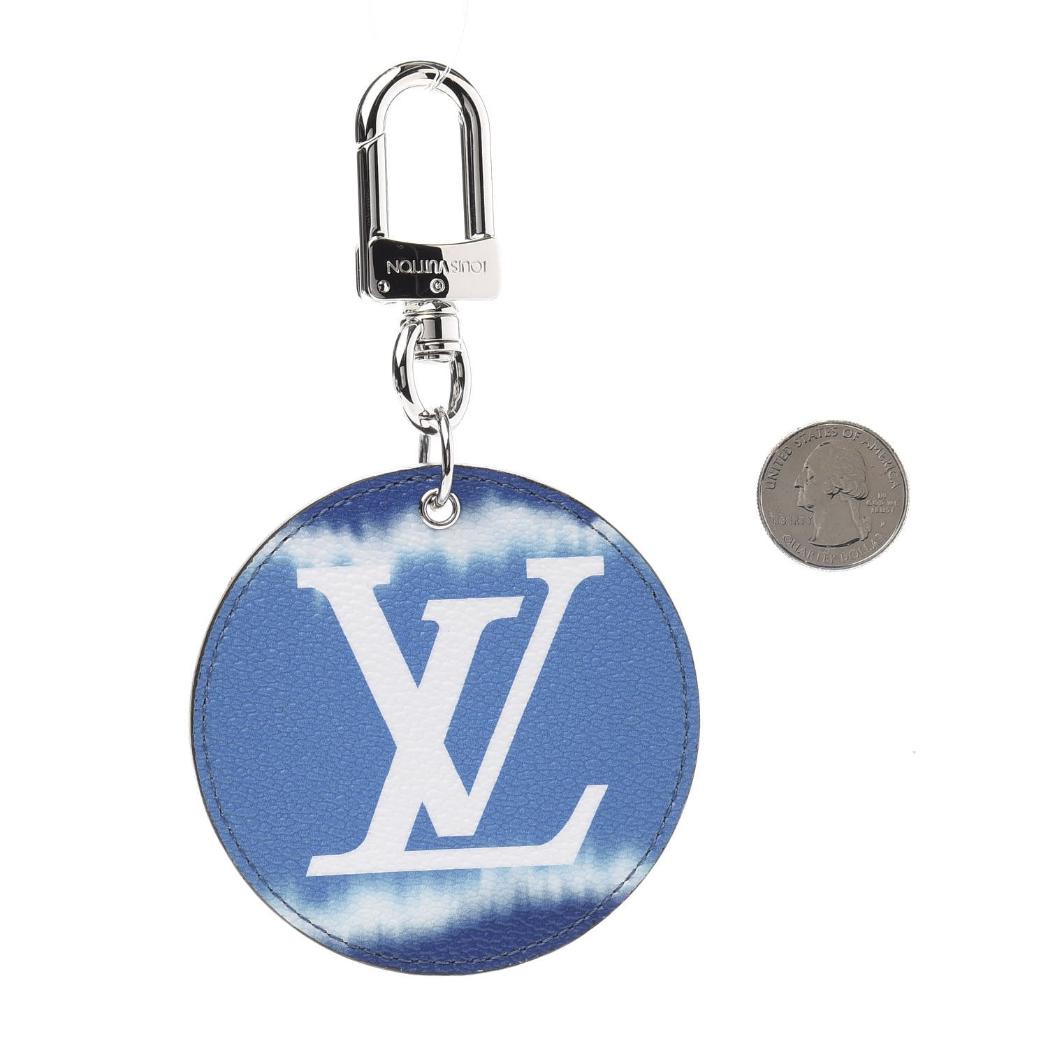 Louis Vuitton Monogram Escale Bag Charm Key Holder Blue 2 of 4