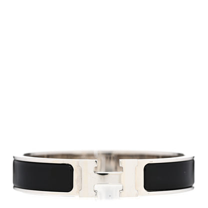 Hermes Enamel Narrow Clic Clac H Bracelet GM Black 1 of 4