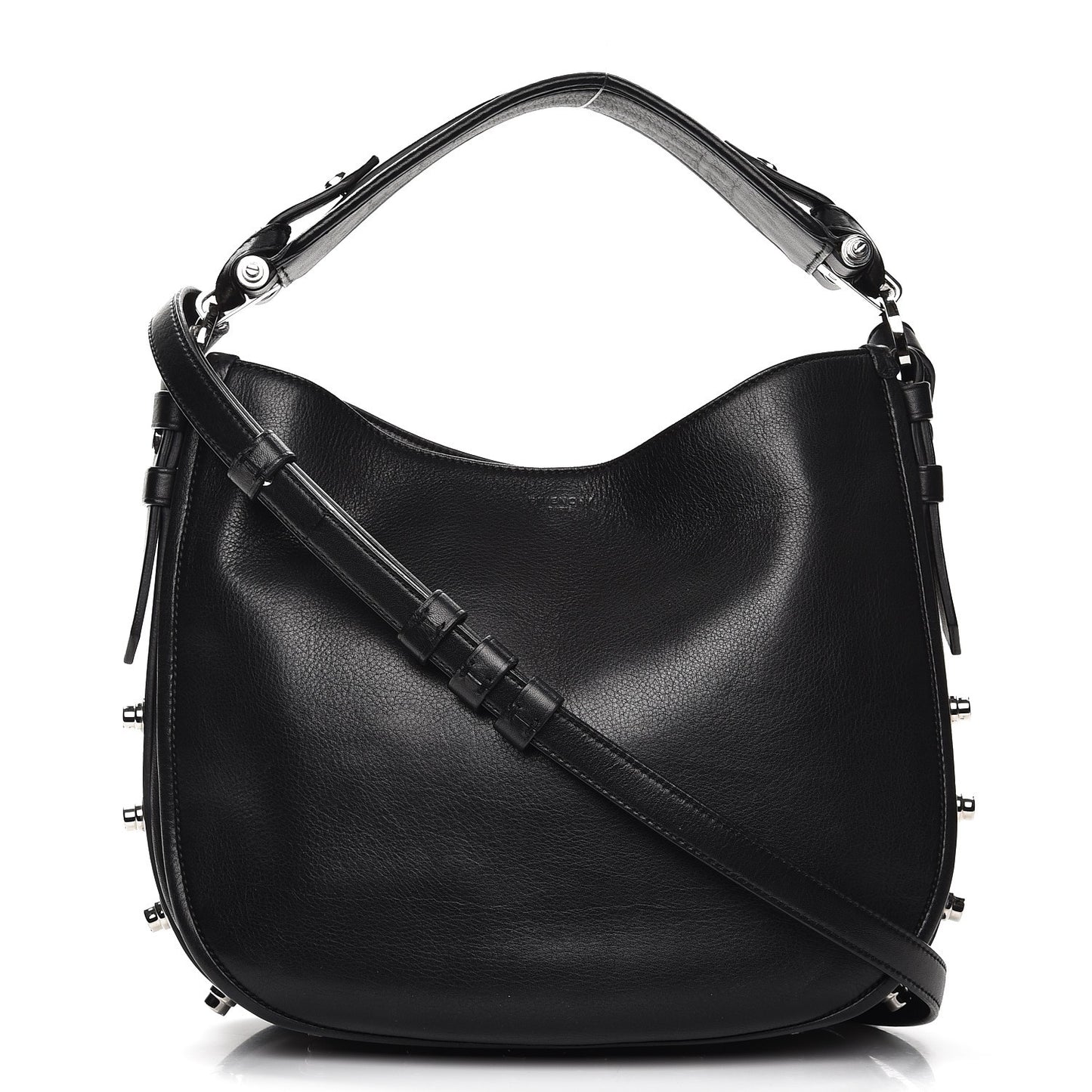 Calfskin Small Studded Obsedia Hobo Black
