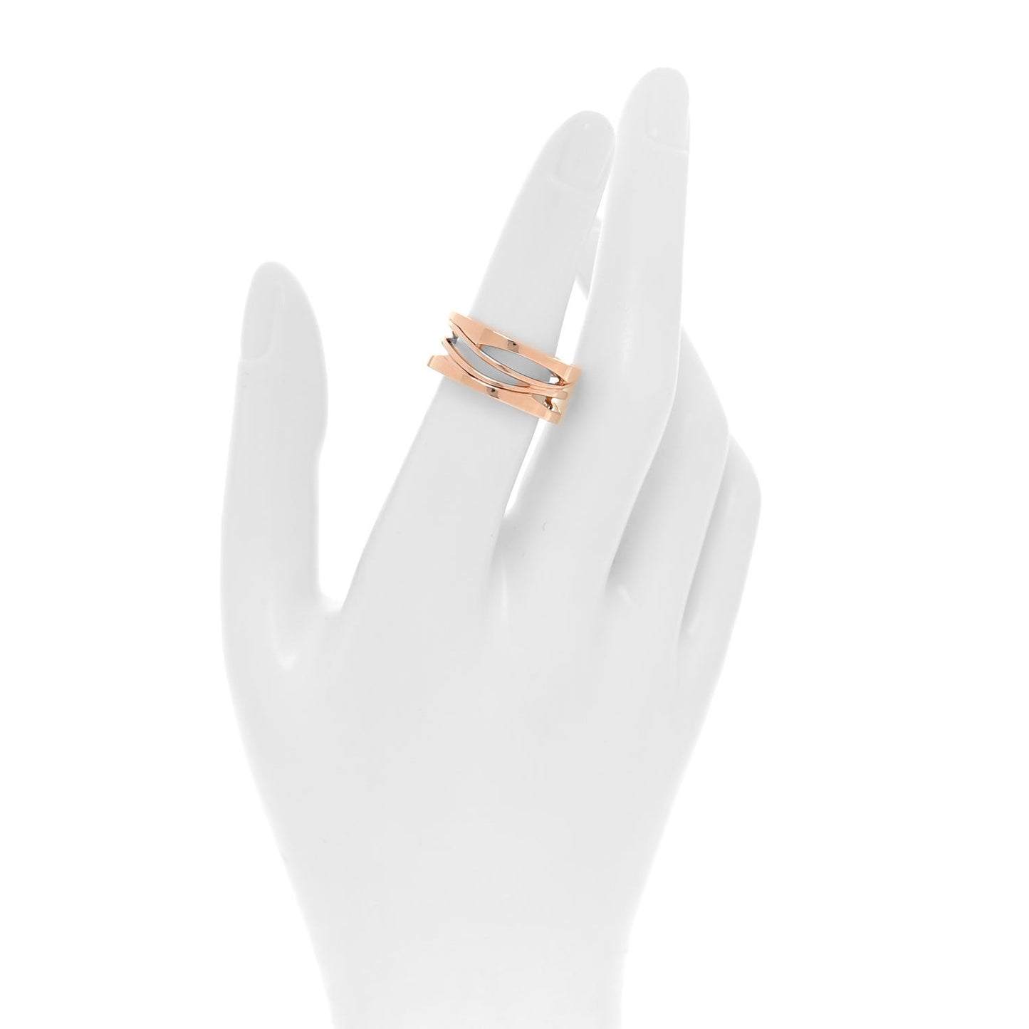 18K Rose Gold B.Zero1 Legend Three-Band Ring 53 6.5